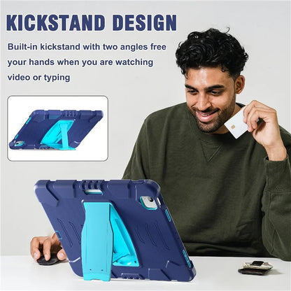 For iPad Air 13 (2024) / iPad Pro 12.9 (2022) / (2021) / (2020) / (2018) Case PC+Silicone Kickstand Tablet Cover