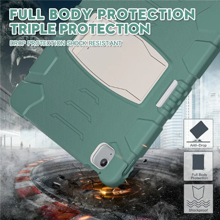 For iPad Air 13 (2024) / iPad Pro 12.9 (2022) / (2021) / (2020) / (2018) Case PC+Silicone Kickstand Tablet Cover