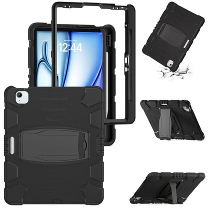 For iPad Air 13 (2024) / iPad Pro 12.9 (2022) / (2021) / (2020) / (2018) Case PC+Silicone Kickstand Tablet Cover