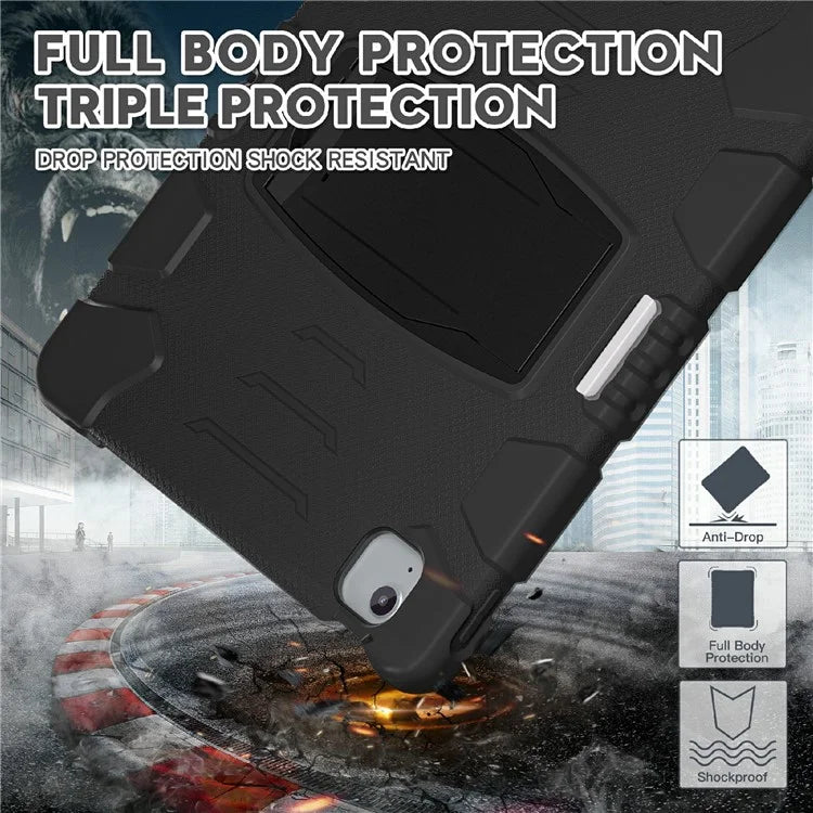 For iPad Air 13 (2024) / iPad Pro 12.9 (2022) / (2021) / (2020) / (2018) Case PC+Silicone Kickstand Tablet Cover