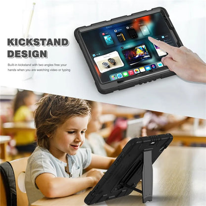 For iPad Air 13 (2024) / iPad Pro 12.9 (2022) / (2021) / (2020) / (2018) Case PC+Silicone Kickstand Tablet Cover