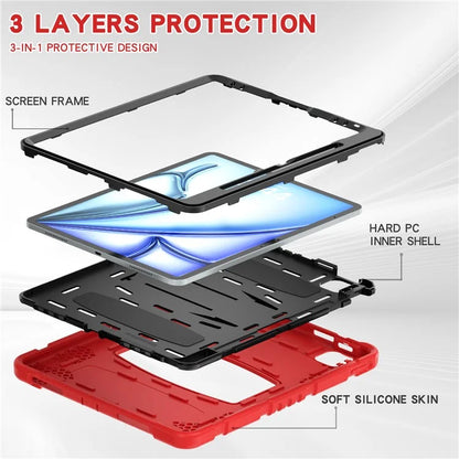 For iPad Air 13 (2024) / iPad Pro 12.9 (2022) / (2021) / (2020) / (2018) Case PC+Silicone Kickstand Tablet Cover