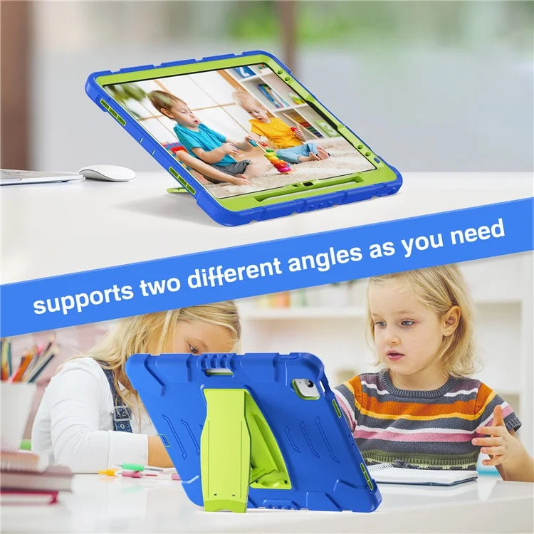 For iPad Air 13 (2024) / iPad Pro 12.9 (2022) / (2021) / (2020) / (2018) Case PC+Silicone Kickstand Tablet Cover