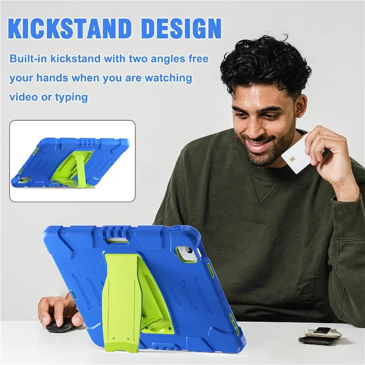 For iPad Air 13 (2024) / iPad Pro 12.9 (2022) / (2021) / (2020) / (2018) Case PC+Silicone Kickstand Tablet Cover