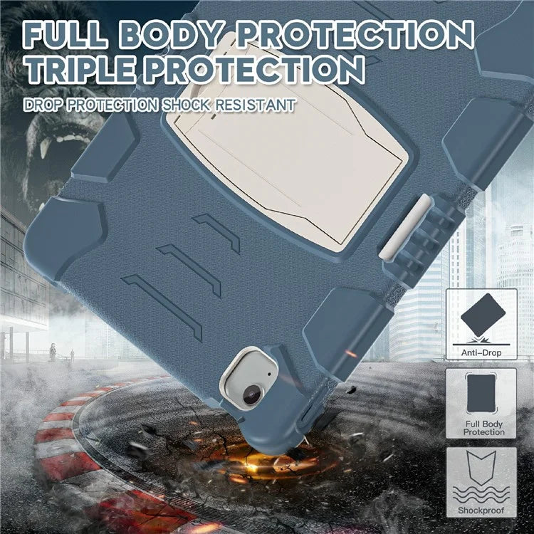 For iPad Air 13 (2024) / iPad Pro 12.9 (2022) / (2021) / (2020) / (2018) Case PC+Silicone Kickstand Tablet Cover