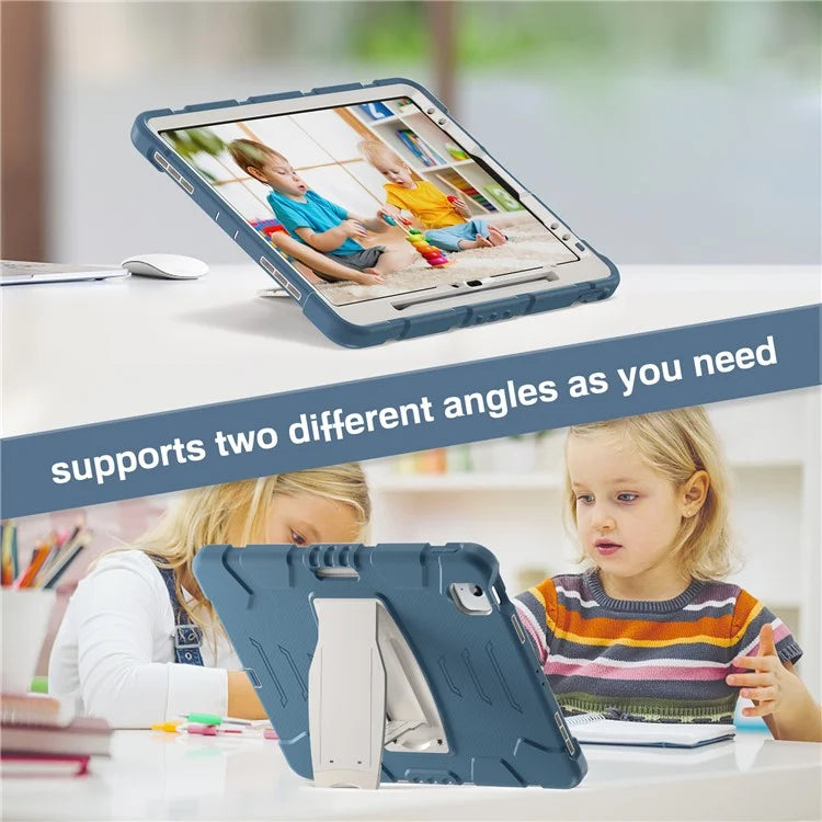 For iPad Air 13 (2024) / iPad Pro 12.9 (2022) / (2021) / (2020) / (2018) Case PC+Silicone Kickstand Tablet Cover