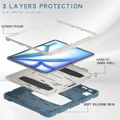 For iPad Air 13 (2024) / iPad Pro 12.9 (2022) / (2021) / (2020) / (2018) Case PC+Silicone Kickstand Tablet Cover
