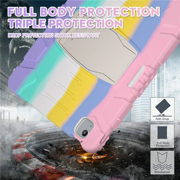 For iPad Air 13 (2024) / iPad Pro 12.9 (2022) / (2021) / (2020) / (2018) Case PC+Silicone Kickstand Tablet Cover