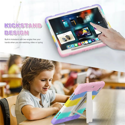 For iPad Air 13 (2024) / iPad Pro 12.9 (2022) / (2021) / (2020) / (2018) Case PC+Silicone Kickstand Tablet Cover