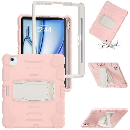 For iPad Air 13 (2024) / iPad Pro 12.9 (2022) / (2021) / (2020) / (2018) Case PC+Silicone Kickstand Tablet Cover