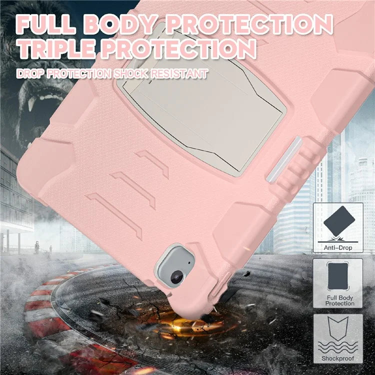 For iPad Air 13 (2024) / iPad Pro 12.9 (2022) / (2021) / (2020) / (2018) Case PC+Silicone Kickstand Tablet Cover