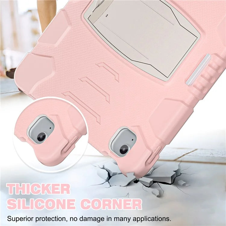 For iPad Air 13 (2024) / iPad Pro 12.9 (2022) / (2021) / (2020) / (2018) Case PC+Silicone Kickstand Tablet Cover