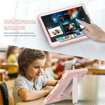 For iPad Air 13 (2024) / iPad Pro 12.9 (2022) / (2021) / (2020) / (2018) Case PC+Silicone Kickstand Tablet Cover