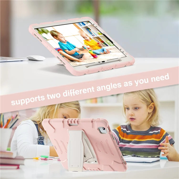 For iPad Air 13 (2024) / iPad Pro 12.9 (2022) / (2021) / (2020) / (2018) Case PC+Silicone Kickstand Tablet Cover