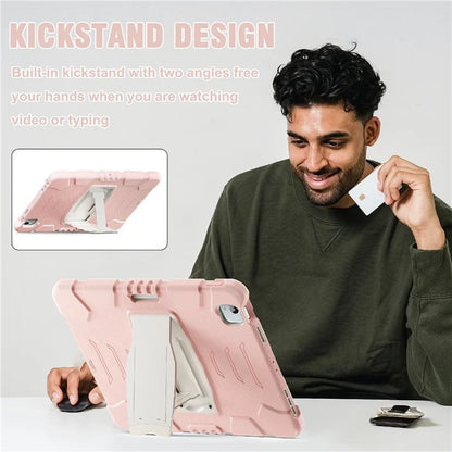 For iPad Air 13 (2024) / iPad Pro 12.9 (2022) / (2021) / (2020) / (2018) Case PC+Silicone Kickstand Tablet Cover