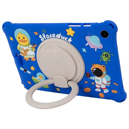 For Samsung Galaxy Tab A9+ X216 Case Cartoon Design Rotatable Kickstand Silicone Tablet Cover