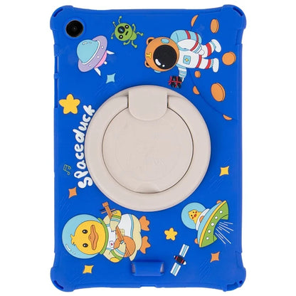 For Samsung Galaxy Tab A9+ X216 Case Cartoon Design Rotatable Kickstand Silicone Tablet Cover