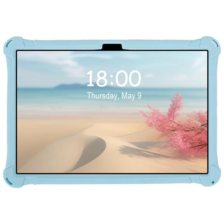 For Samsung Galaxy Tab A9+ X216 Case Rotatable Kickstand Cute Cartoon Silicone Tablet Cover with Lanyard