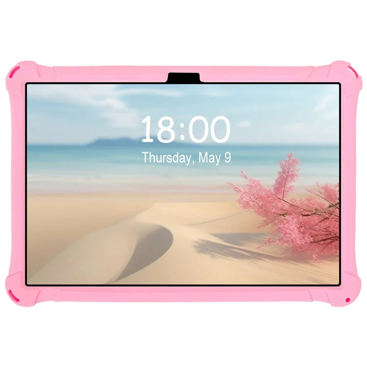 For Samsung Galaxy Tab A9+ X216 Case Rotatable Kickstand Cute Cartoon Silicone Tablet Cover with Lanyard