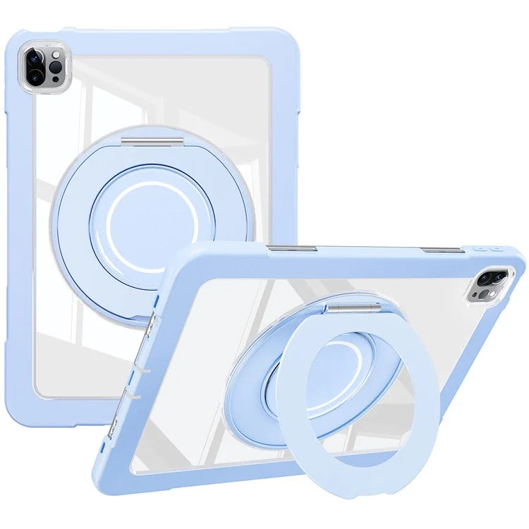 For iPad Pro 11 (2022) / (2021) / (2020) / Air (2022) / (2020) Case Swivel Kickstand PC+Silicone Anti-Drop Tablet Cover