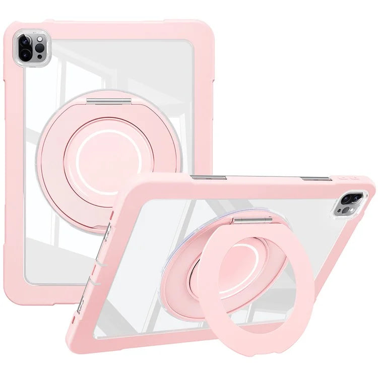 For iPad Pro 11 (2022) / (2021) / (2020) / Air (2022) / (2020) Case Swivel Kickstand PC+Silicone Anti-Drop Tablet Cover