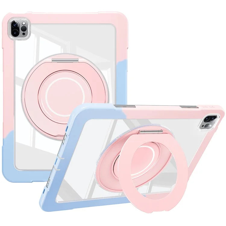 For iPad Pro 11 (2022) / (2021) / (2020) / Air (2022) / (2020) Case Swivel Kickstand PC+Silicone Anti-Drop Tablet Cover
