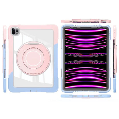 For iPad Pro 11 (2022) / (2021) / (2020) / Air (2022) / (2020) Case Swivel Kickstand PC+Silicone Anti-Drop Tablet Cover