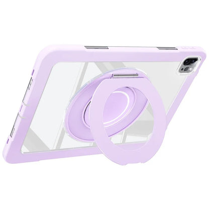 For iPad Pro 11 (2022) / (2021) / (2020) / Air (2022) / (2020) Case Swivel Kickstand PC+Silicone Anti-Drop Tablet Cover