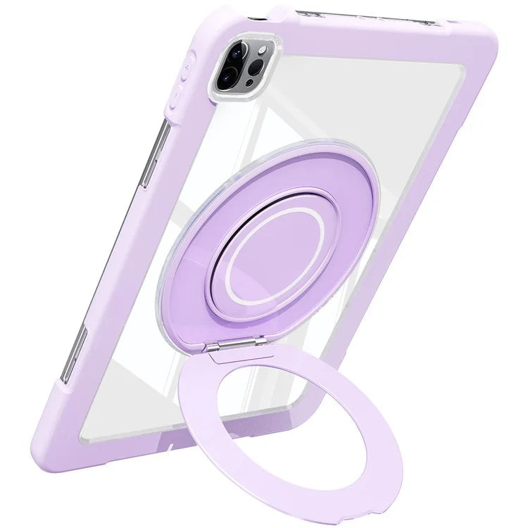 For iPad Pro 11 (2022) / (2021) / (2020) / Air (2022) / (2020) Case Swivel Kickstand PC+Silicone Anti-Drop Tablet Cover