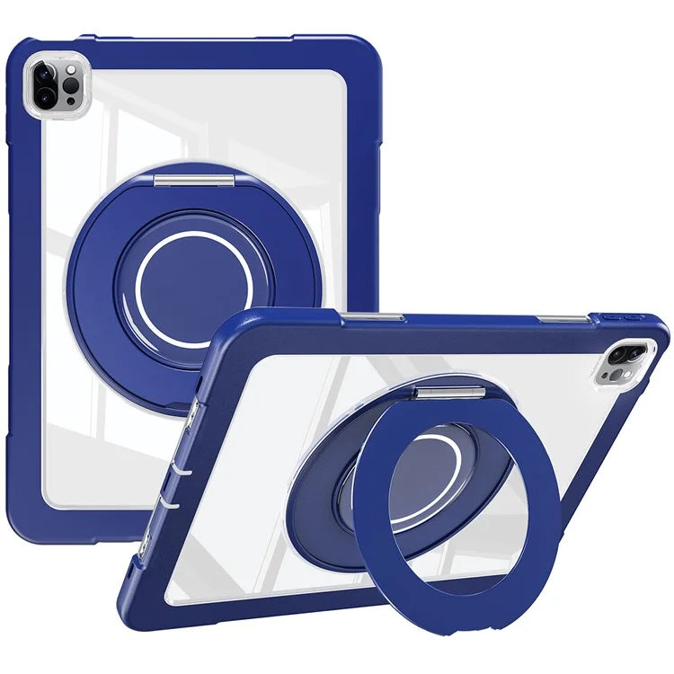 For iPad Pro 11 (2022) / (2021) / (2020) / Air (2022) / (2020) Case Swivel Kickstand PC+Silicone Anti-Drop Tablet Cover