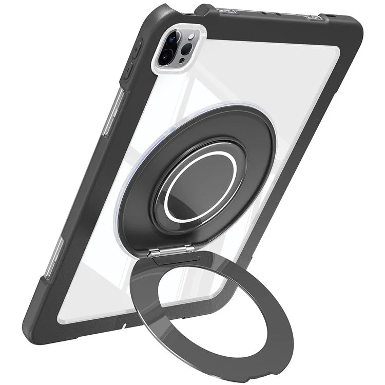 For iPad Pro 11 (2022) / (2021) / (2020) / Air (2022) / (2020) Case Swivel Kickstand PC+Silicone Anti-Drop Tablet Cover