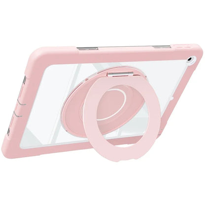 For iPad 10.2 (2021) / (2020) / (2019) Case Rotatable Ring Kickstand PC+Silicone Tablet Cover