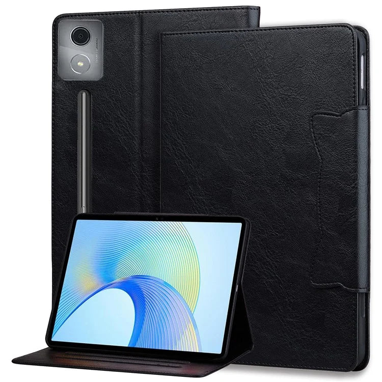 For Lenovo Xiaoxin Pad Pro 12.7 inch Case Cat Buckle Closure Leather Protective Stand Cover