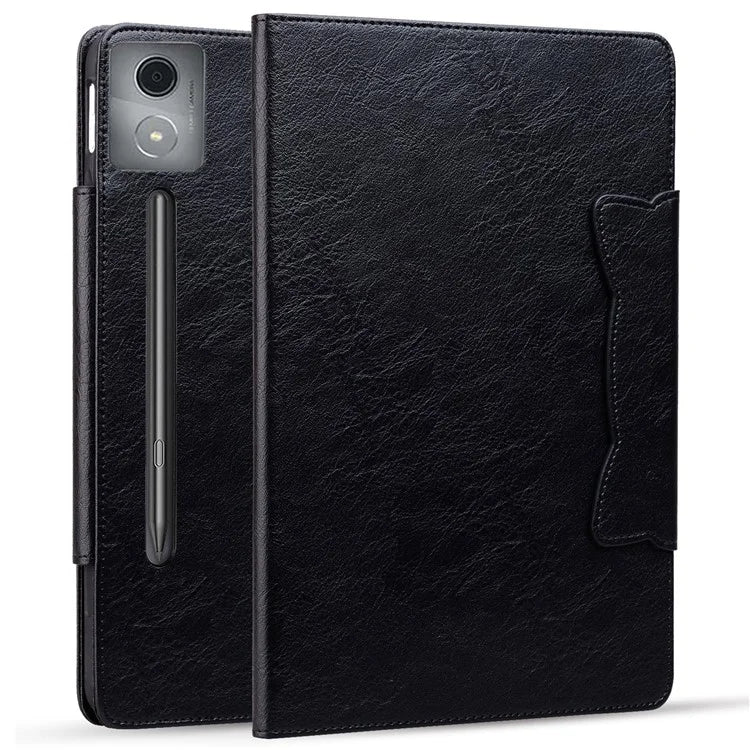 For Lenovo Xiaoxin Pad Pro 12.7 inch Case Cat Buckle Closure Leather Protective Stand Cover