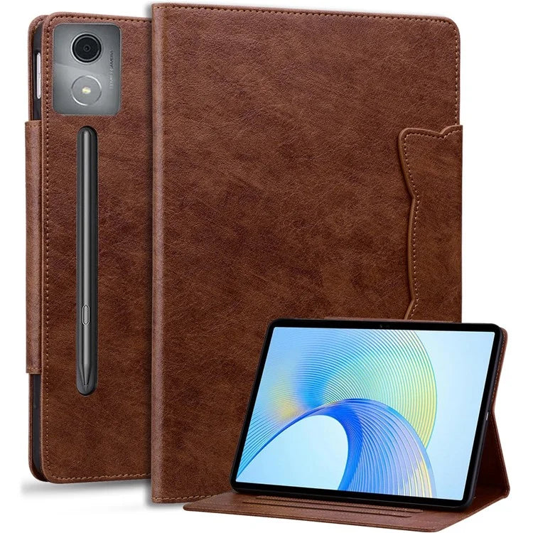 For Lenovo Xiaoxin Pad Pro 12.7 inch Case Cat Buckle Closure Leather Protective Stand Cover