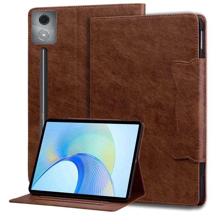 For Lenovo Xiaoxin Pad Pro 12.7 inch Case Cat Buckle Closure Leather Protective Stand Cover