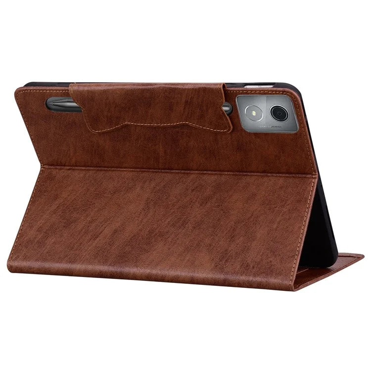 For Lenovo Xiaoxin Pad Pro 12.7 inch Case Cat Buckle Closure Leather Protective Stand Cover