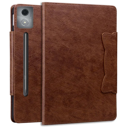 For Lenovo Xiaoxin Pad Pro 12.7 inch Case Cat Buckle Closure Leather Protective Stand Cover