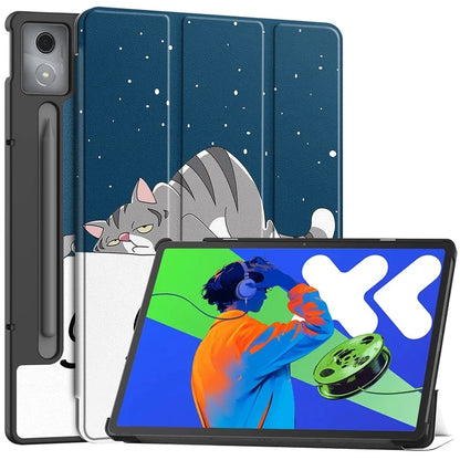 For Lenovo Xiaoxin Pad Pro 12.7 inch Case Pattern Print Leather Stand Tablet Cover