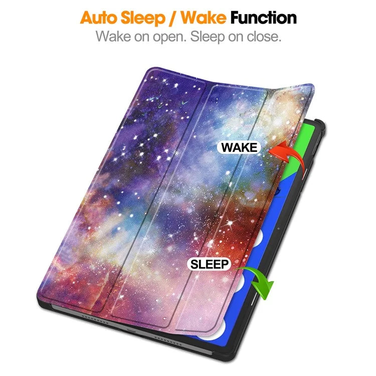 For Lenovo Xiaoxin Pad Pro 12.7 inch Case Pattern Print Leather Stand Tablet Cover