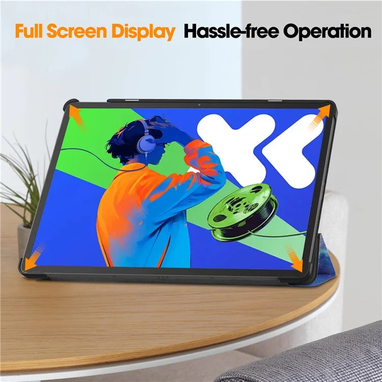 For Lenovo Xiaoxin Pad Pro 12.7 inch Case Pattern Print Leather Stand Tablet Cover