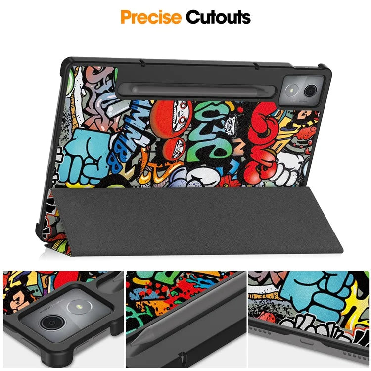 For Lenovo Xiaoxin Pad Pro 12.7 inch Case Pattern Print Leather Stand Tablet Cover