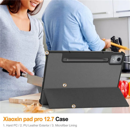 For Lenovo Xiaoxin Pad Pro 12.7 inch Case Anti-Drop Leather Stand Tablet Cover