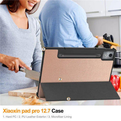 For Lenovo Xiaoxin Pad Pro 12.7 inch Case Anti-Drop Leather Stand Tablet Cover