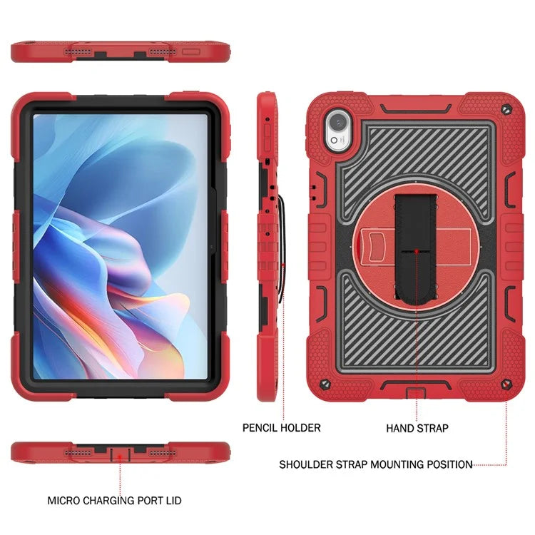 For Huawei MatePad 11.5 S Case Silicone+PC Kickstand Tablet Cover with Shoulder Strap