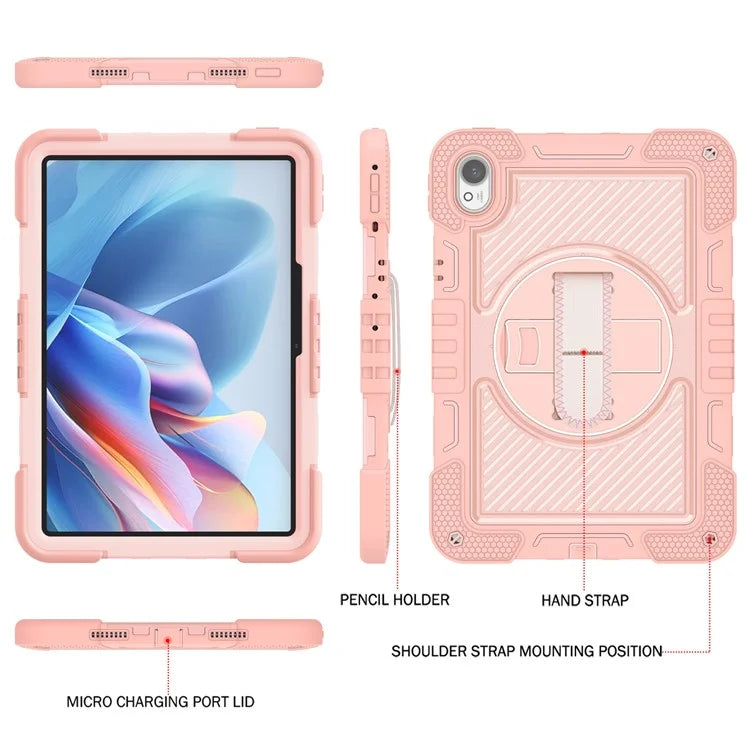 For Huawei MatePad 11.5 S Case Silicone+PC Kickstand Tablet Cover with Shoulder Strap