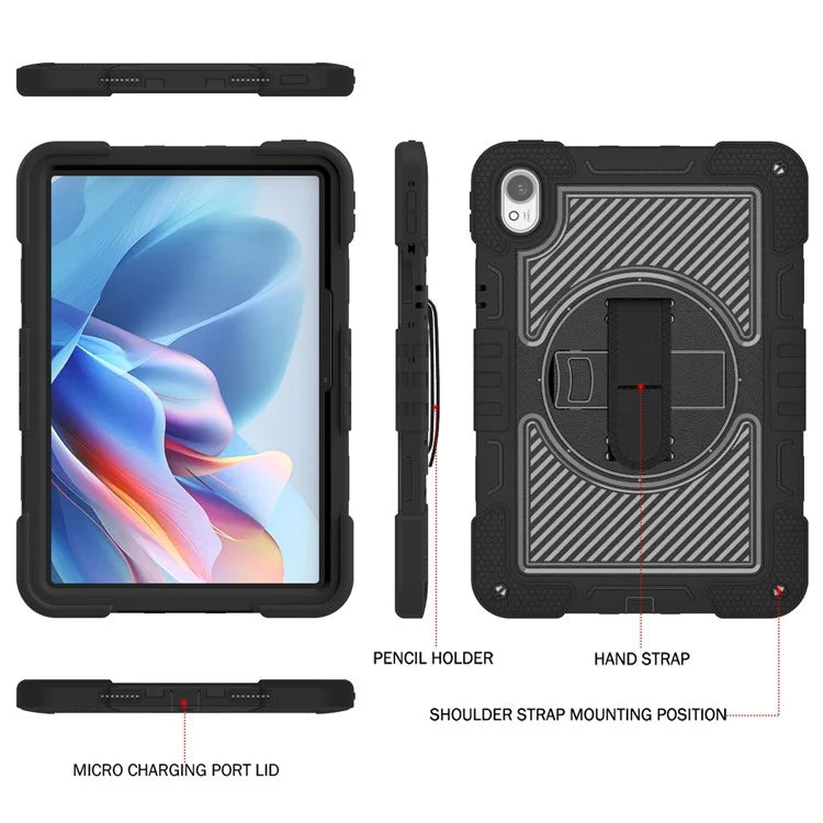 For Huawei MatePad 11.5 S Case Silicone+PC Kickstand Tablet Cover with Shoulder Strap
