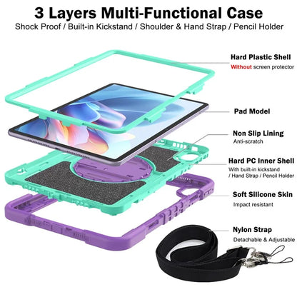For Huawei MatePad 11.5 S Case Silicone+PC Kickstand Tablet Cover with Shoulder Strap