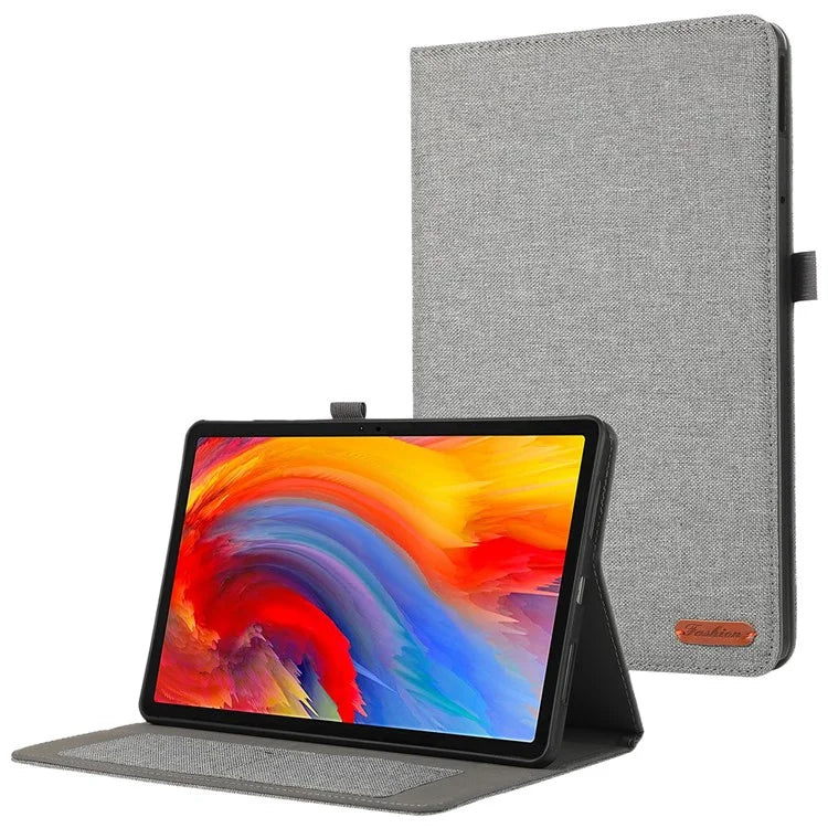 For Lenovo Tab M11 Plus Leather Case Card Holder Cloth Texture Tablet Stand Cover