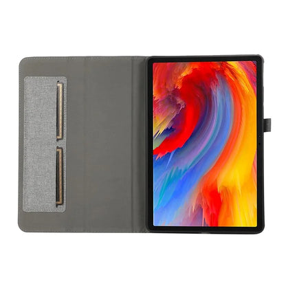 For Lenovo Tab M11 Plus Leather Case Card Holder Cloth Texture Tablet Stand Cover
